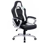 Cherry Tree Furniture Designed Gaming Chair Racing Sport Style Swivel Office Chair Computer Desk Chair in Black White Color