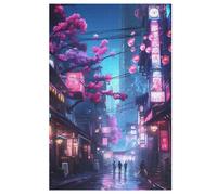 Cherry Tree Japan Art Jigsaw Puzzles for Adults & Kids 1000 Piece Wooden Puzzle Precise Interlocking Educational Game Challenge Toy 78×53cm