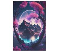 Cherry Tree Japan Art Puzzles 1000 Pieces Wooden Jigsaw Puzzle for Adults Brain Exercise Challenge Game Gift for Kids Children Jigsaws （78×53cm）