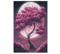 Cherry Tree Japan Art Puzzles 1000 Pieces Wooden Jigsaw Puzzle for Adults Brain Exercise Challenge Game Gift for Kids Children Jigsaws 78×53cm