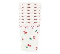 Cherry Tumblers - Set of 8 White one size