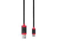 CHERRY USB CABLE 1.5, Braided USB-C to USB-A Cable, For Charging & Data Transmission, For Keyboards, Mice, Smartphones, Tablets and more, 1.5 m Length, Black