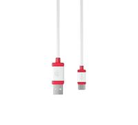 CHERRY USB CABLE 1.5, Braided USB-C to USB-A Cable, For Charging & Data Transmission, For Keyboards, Mice, Smartphones, Tablets and more, 1.5 m Length, White