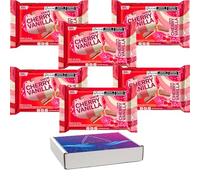 Cherry Vanilla Flavour 4 fInger Chocolate Bar 6 x 41.5g With Gift Box - Crispy Wafer Layers With Creamy Filling