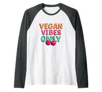 Cherry Vegan Vibes Raglan Baseball Tee