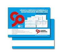 Cherry Vehicle Service Schedule & Maintenance Record Log A5 | 24 Service Stamps | 20 Page Booklet | Maintenance Tips & Notes Pages | Made in UK | for Cars Vans and Motorbikes