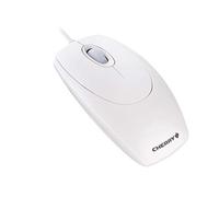 CHERRY WheelMouse, Wired Mouse, Symmetrical Design for Right and Left-Handers, Optical Sensor, USB Connection, PS/2 Adapter Included,White-Grey
