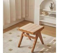 Cherry Wood Entryway Bench - Multi-Functional Rattan Storage Seat for Dining Room Stylish Hallway Furniture Versatile Shoe Rack Elegant Home Décor Space-Saving Design