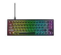CHERRY XTRFY CX-K5V2-RGB-CPT-BLACK-R-US Gaming Keyboard, Numeric Keyboard, Wired CHERRY MX2A, Red Axis, English Layout, RGB Metal Plate, Silent