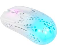 Xtrfy MZ1 Wireless, Ultra-Light Cordless Gaming Mouse, 2.4 GHz RF, Pixart 3370 Sensor, Unique Shape for Optimum Aiming, RGB Lighting, Rechargeable, White