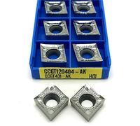 Cherrynight XLJP 10Pcs/box CCGT060202 CCGT060204 CCGT060208 AK H01 Aluminum Turning Tool Lathe Tool Cutting Tools (Size : CCGT 060204-AK HO1)