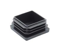 Cherrynight XLJP 2Pcs/4Pcs Black PE Plastic Square Tube Pipe Plug Rectangle Blanking End Caps Inserts Bung Table Chair Feet Pad(90x90mm,2Pcs)