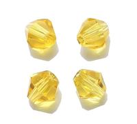 Cherrynight XLJP 35Pcs-550Pcs AAA Austrian Crystal Bicone Beads 2mm/ 3mm/ 4mm/ 6mm/ 8mm Faceted Glass Spacer Beads For Jewelry Making DIY Accessories (Color : Yellow, Size : 2mm 550pcs)