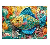 Cherrypazzi Quilled Fish 1000 Piece Puzzle