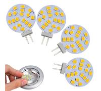 Chersun 4 Pack G4 Led Bulbs Warm Light 2W 4000K 12V Warm White Non-Dimmable 120° Beam Angel Replacement 250 LM for Recessed Lighting, Track Lighting [Energy Class E]