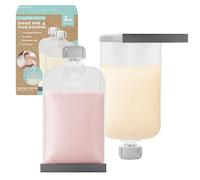 Cherub Baby 2 Pack Silicone Reusable Baby Food Squeeze Pouches, 180ml/6oz | Mess-Free Double Zip-Lock LFGB Silicone Weaning Pouches | Microwave Safe Fruit Puree & Refillable Breast Milk Pouches