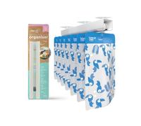 Cherub Baby Food Pouch & Milk Bag Storage Organizer with Suction Cups - Fridge Freezer Shelf Space Saver - Holds Up to 10 Pouches - Reusable First-in First-Out Dispenser - Compact BPA-Free Design