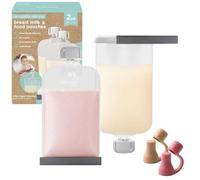 Cherub Baby Silicone Food Pouches & Soft Spouts Starter Bundle | 2-Pack 180ml/6oz Reusable Yoghurt Pouches & 2 Attach-On Silicone Spouts with Travel Case | Leakproof, BPA-Free Toddler Snack Kit