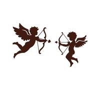 Cherub Cupid icon Set with Bows Fine Carving Decals 34x58.1cm Art Mural Painting Coffee