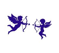 Cherub Cupid icon Set with Bows Wall Decals 34x58.1cm Do not Damage The Wall Surface DarkBlue