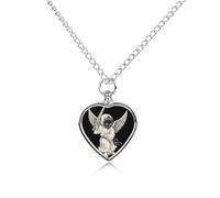Cherub Sword Skull Mask Pet Ash Necklace Keepsake Memorial Heart Pendant Jewelry