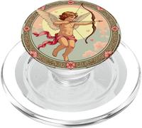 Cherubic Figure With A Garland Of Tiny Red Flowers PopSockets PopGrip for MagSafe