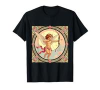 Cherubic Figure with A Garland of Tiny Red Flowers T-Shirt
