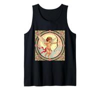 Cherubic Figure with A Garland of Tiny Red Flowers Tank Top