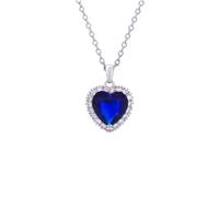 CHERUBIC Titanic Heart of the Ocean Necklace, Forever Love Heart Necklace Pendant Shining Crystal Zircon Jewelry Gifts For Women