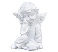 Cherubs Angels Figurine, Small Sleeping Cherubs Figurine Decorative Resin Angel Sculpture Figurines Wings Garden Ornament for Home Living Room Desktop(B)