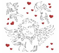 Cherubs Stencil, 21.59 x 21.59 cm (L) - Classic Fairy Angel Cherub Stencils for Painting Template