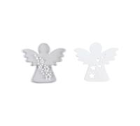 Cherubs with Heart Star Silicone Molds Plasters Moulds Epoxy Resin Ornament Casting for Craft Making Castings Handmade Plasters Moulds Angel Angel with Heart Silicone