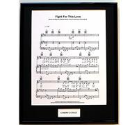 CHERYL COLE /FRAMED SONGSHEET/ FIGHT FOR THIS LOVE (Can be personalised)