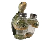Chesapeake Bay 74308 Polyresin and Glass Turtle Salt and Pepper Shakers 5.75 Inches