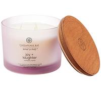 Chesapeake Bay Candle Scented Candle, Joy + Laughter (Cranberry Dahlia), Coffee Table, Home Décor