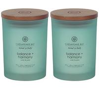 Chesapeake Bay Candle Scented Candles, Balance + Harmony (Water Lily Pear), Medium (2-Pack)