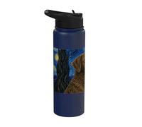 Chesapeake Bay Retriever Dog Van Gogh Starry Night Stainless Steel Insulated Water Bottle