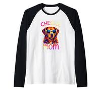 Chesapeake Bay Retriever Mom Colorful Pop Art Chessie Mom Raglan Baseball Tee