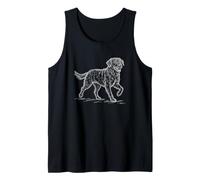 Chesapeake Bay Retriever Scribble Doodle Art Illustration Tank Top