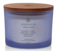 Chesapeake Bay Scented Candle | Serenity + Calm (Lavender Thyme) 3 Wick Tumbler Aromatherapy Candle | Burn Time: Up to 24 Hours | Mind & Body Collection