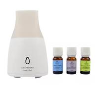 Chesapeake Bay Ultrasonic Aroma Diffuser | 10 Colour Mood Light, 4 Hours of Continuous Use, Silent Operation & Timer | Includes 3 x 10ml Therapeautic Oils