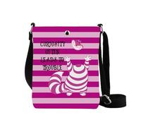 Cheshie Cat Crossbody Bag Cartoon Movie Fan Gift Cat Lover Gift Alicee Travel Vacation Backpack Purse Wallet Bag (TROUBLE 2CB)