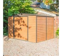 Cheshire 10 x 6 Deluxe Woodvale Metal Shed (Including Floor) in Natural Cheshire Natural
