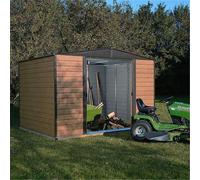 Cheshire 10 x 8 Deluxe Woodvale Metal Shed (Including Floor) in Natural Cheshire Natural