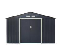 Cheshire 10 X 8 Double Door Metal Apex Shed (Dark Grey)
