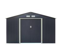 Cheshire 10 x 8 Double Door Metal Apex Shed (Dark Grey) in Dark Grey Cheshire Dark Grey