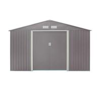 Cheshire 10 X 8 Double Door Metal Apex Shed (Light Grey)
