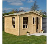 Cheshire 11 X 10 Retreat Apex Log Cabin (19mm Wall Thickness)
