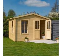 Cheshire 11 X 7 Studio Apex Log Cabin (19mm Wall Thickness)