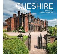 Cheshire 16-Month Square 2026 Wall Calendar, Historic Buildings, Landscapes of Cheshire County, Scenic Britain